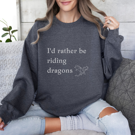 Fantasy dragon rider Unisex Heavy Blend™ Crewneck Sweatshirt