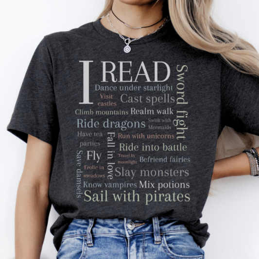 Read fantasy bookish tshirt